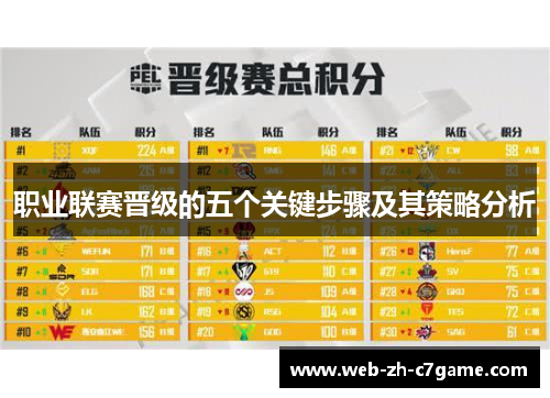 职业联赛晋级的五个关键步骤及其策略分析 职业联赛晋级的五个关键步骤及其策略分析