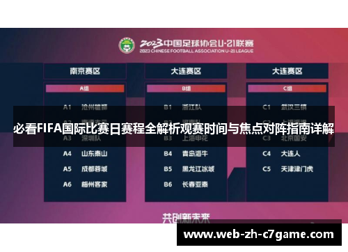 必看FIFA国际比赛日赛程全解析观赛时间与焦点对阵指南详解